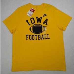 Nike‎ Iowa Football Hawkeyes Mens Shirt Size Extra Large Yellow Short Sleeve NWT